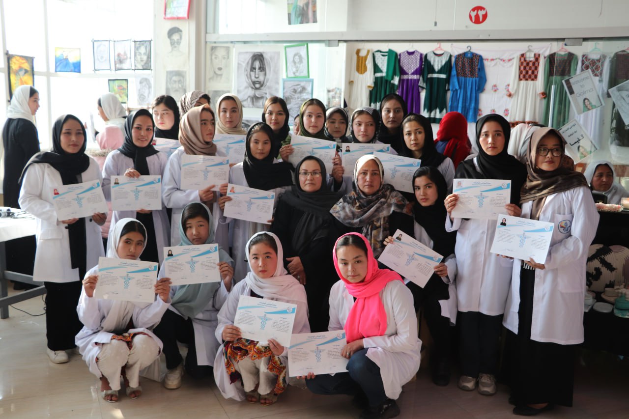 More than 35 girls graduated from the first aid course of Gowharshad